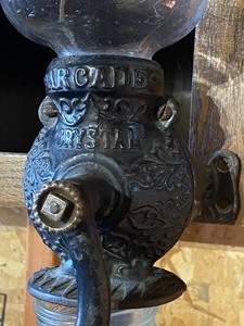 lot 399 image: Vintage Arcade Wall Mounted Coffee Grinder