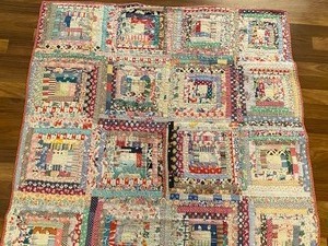lot 427 image: Antique Hand Stitched Quilt