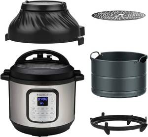 Instant Pot - 8 Quart Duo Crisp 11-in-1 Electric Pressure Cooker with Air Fryer - Stainless SteelSilver