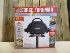 George Foreman 15-Serving IndoorOutdoor Electric Grill, Black