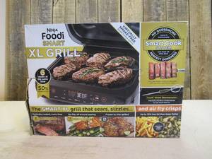 Ninja - Foodi Smart XL 6-in-1 Indoor Grill with 4-qt Air Fryer, Roast, Bake, Broil, & Dehydrate - Black