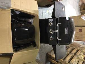 lot 8 image: 3-Burner Open Cart Propane Gas Grill in Black by Dyna-Glo