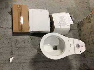 lot 23 image: 2-Piece 0.8 GPF Single Flush Round Bowl Toilet in White by Niagara Stealth