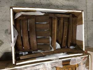 lot 32 image: Lot of 2 Mixed Dining Patio Chairs Customer Returns See Pictures