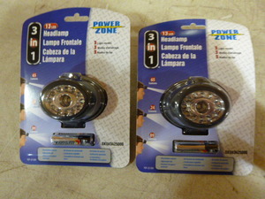 lot 49 image: 2 Power Zone 3 in 1 Headlamp