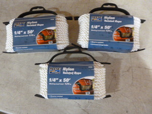 lot 84 image: 3 Spools of Reese Nylon Twisted Rope