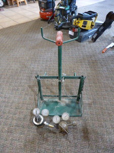 lot 214 image: Welding Tank Stand and Gauges