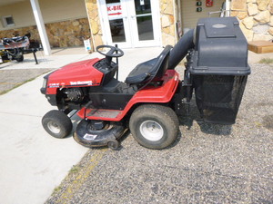 lot 2 image: Yard Machine Riding Lawn Mower with Bagger