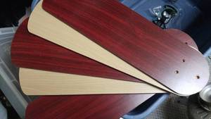 lot 63 image: Previously installed Hampton 5 Blade Ceiling Fan with Light Fixture.