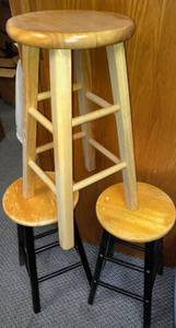 lot 83 image: Wood Stools (3)