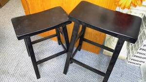 lot 84 image: Wood Stools Black (2)