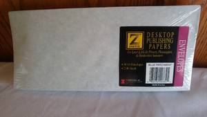 lot 139 image: Blue Parchment Business Office Envelopes (1 case) 600 envelopes total.