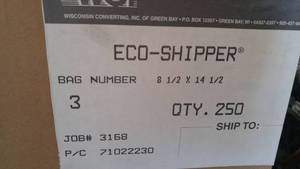 lot 213 image: #3 Shipping Bags (2 case of 250 ct)