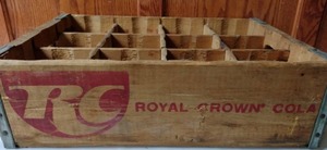 lot 263 image: Vintage Royal Crown RC Cola Wood Box.