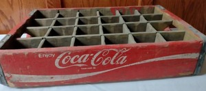 lot 265 image: Vintage Coke Coca Cola Wood Box.