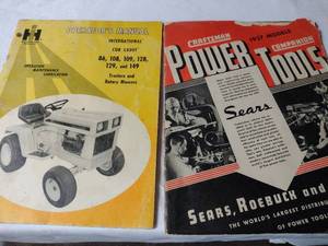 lot 274 image: Vintage Sears Tool and Cub Cadet Books.