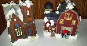 lot 240 image: Christmas Village Figurines and more (6)