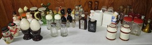 lot 249 image: Vintage Salt and Pepper Collection complete with stopper.