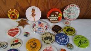 lot 291 image: Vintage Pins, circa 60s and 70s.