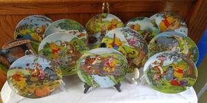 lot 295 image: Winnie the Pooh Fun in the 100 Acre Woods Complete Plate Collection.