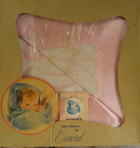 lot 794 image: Vintage Baby Blanket with Box and more.