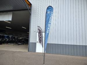 lot 276 image: (2) Banners with Stands...