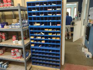 lot 241 image: Hardware Bins with Spark Plugs...