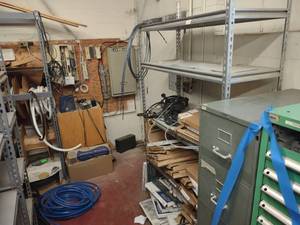 lot 244 image: Shelf Unit with Assorted Control Ca...