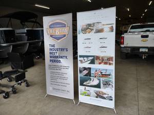 lot 309 image: (2) Banners with Stands...