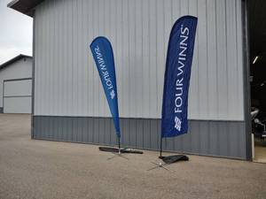 lot 310 image: (2) Banners with Stands...