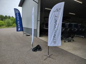lot 311 image: (2) Banners with Stands...
