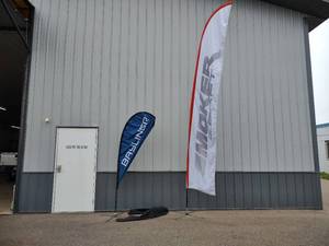 lot 314 image: (2) Banners with Stands...