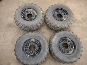 lot 277 image: (4) ATV Wheels with Tires, (2) 25x1...