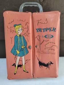 lot 13 image: Pepper by Ideal Doll Case with Ideal Doll