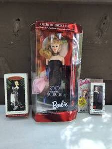 lot 20 image: Solo in the Spotlight Barbie with Hallmark Ornament and Keychain