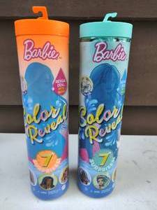 lot 37 image: Two Color Reveal Barbie Dolls