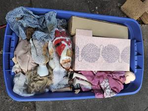 lot 47 image: Huge Bin Filled with Dolls and Other Collectibles