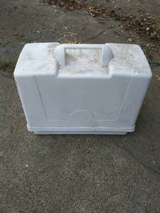 lot 193 image: White Sewing Machine with Case