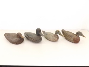 lot 27 image: 4 Misc Cork, Wood, etc. Antique Duck Decoys