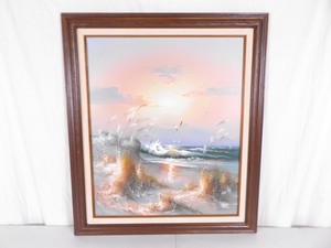 lot 31 image: 1 Wood Framed Oil on Canvas Seascape Painting