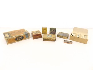 lot 55 image: Lot of Vintage and Antique Tobacco and Cigarette Tins, Boxes, etc.