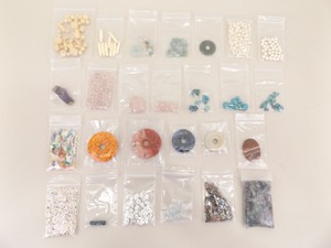 lot 85 image: Lot of Natural Stone, Bone, Jade, Pearl, Turquoise, Agate, etc. Beads