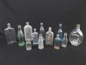 lot 99 image: Lot of Antique Collectible Glass Bottles