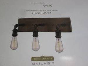 lot 114 image: (EW4) Patriot Lighting 3-Light Vani...