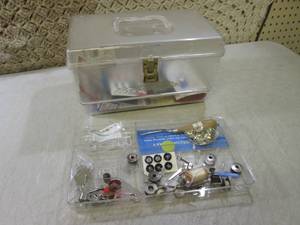 lot 193 image: (BS) Misc Sewing Accessories in Cas...