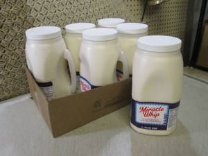 lot 279 image: (B-1) 6 Gallons of Miracle Whip Pas...