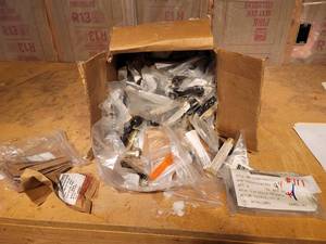 BOX OF MISC. BOLTS AND FASTENERS