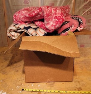 BOX OF FABRIC