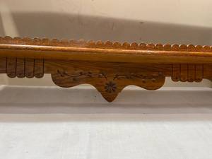 lot 60 image: Victorian Oak Spoon Carved Shelf