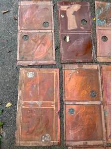 lot 64 image: Shoe Themed Copper Plates